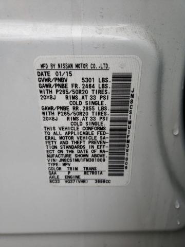 2015 INFINITI QX70 - JN8CS1MU1FM381809