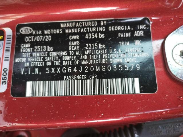 2021 KIA K5 GT LINE 5XXG64J20MG035579