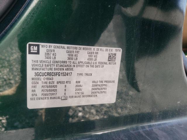 2015 CHEVROLET SILVERADO - 3GCUCREC6FG152417