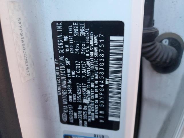 5XYPG4A58JG387517 KIA SORENTO LX