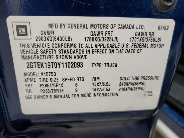 2GTEK19T0Y1102093 GMC New Sierra K1500
