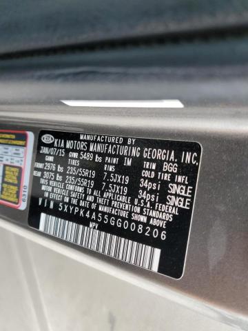 5XYPK4A55GG008206 KIA SORENTO SX