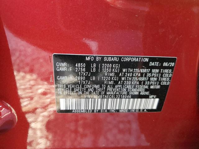 2020 SUBARU OUTBACK PR - 4S4BTAEC6L3218046