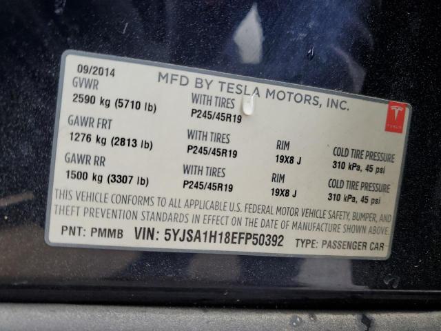 5YJSA1H18EFP50392 Tesla MODEL S