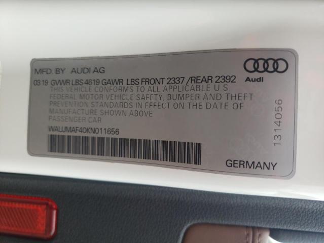 2019 AUDI A4 PRESTIG - WAUJMAF40KN011656