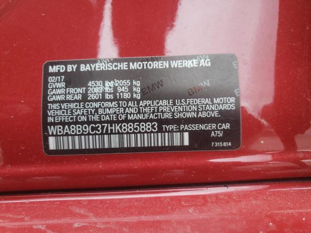 WBA8B9C37HK885883 BMW 330 I