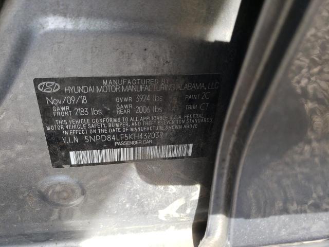 VIN 5NPD84LF5KH432039 2019 HYUNDAI ELANTRA no.12