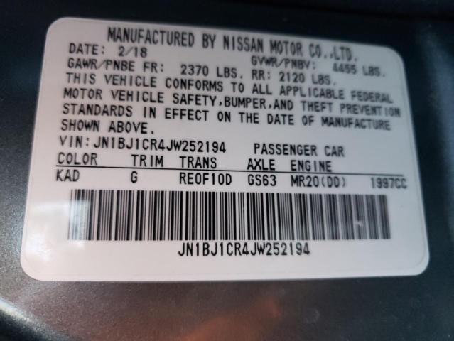 2018 NISSAN ROGUE SPT JN1BJ1CR4JW252194