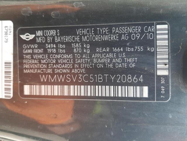 WMWSV3C51BTY20864 Mini Cooper