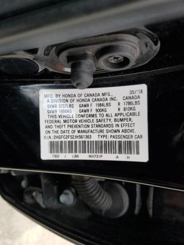 2018 HONDA CIVIC LX - 2HGFC2F52JH561363