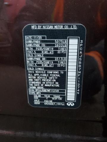 2021 INFINITI QX50 LUXE 3PCAJ5BB7MF112749