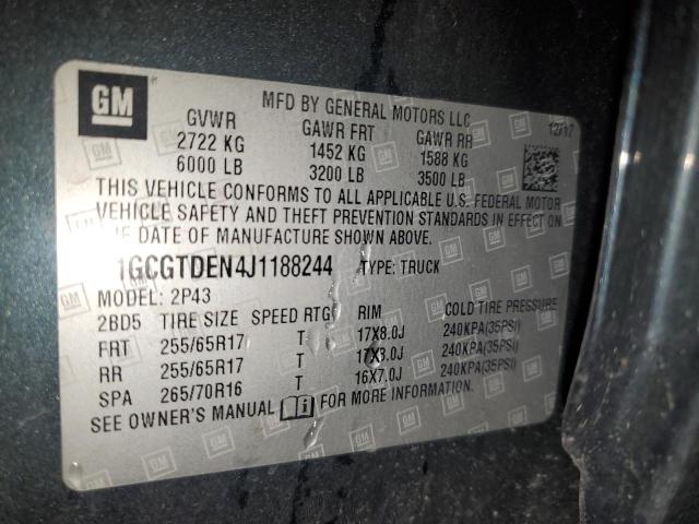 2018 CHEVROLET COLORADO Z - 1GCGTDEN4J1188244