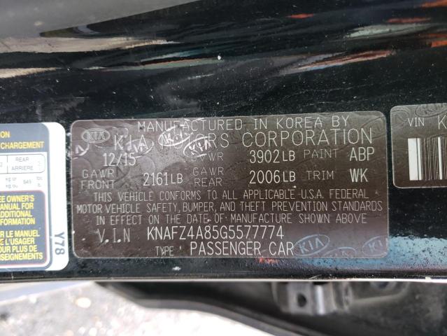 KNAFZ4A85G5577774 KIA FORTE EX