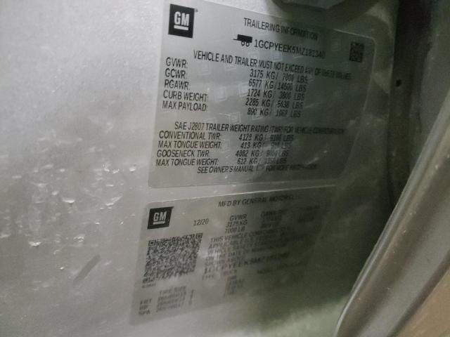 2021 CHEVROLET 1500 SILVE - 1GCPYEEK5MZ181340