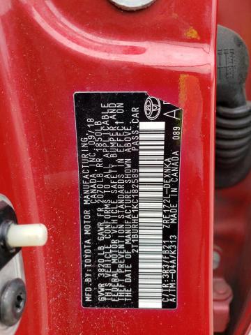 2019 TOYOTA COROLLA L 2T1BURHE1KC182589