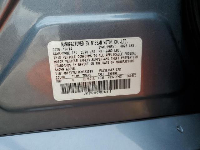 2015 INFINITI Q50 BASE - JN1BV7AP7FM332519
