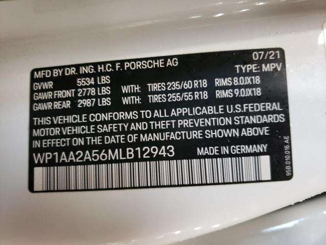 2021 PORSCHE MACAN - WP1AA2A56MLB12943