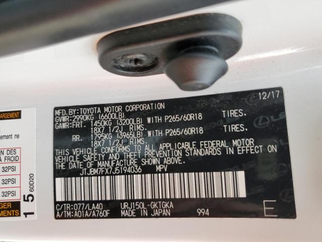 2018 LEXUS GX 460 - JTJBM7FX7J5194036