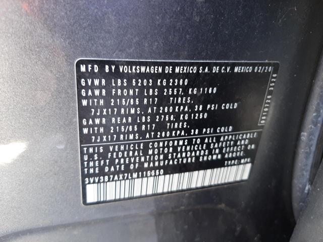 2020 VOLKSWAGEN TIGUAN SE - 3VV3B7AX7LM115550