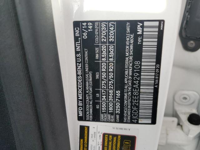 4JGDF2EE8EA429108 Mercedes-Benz Gl 350 Bluetec