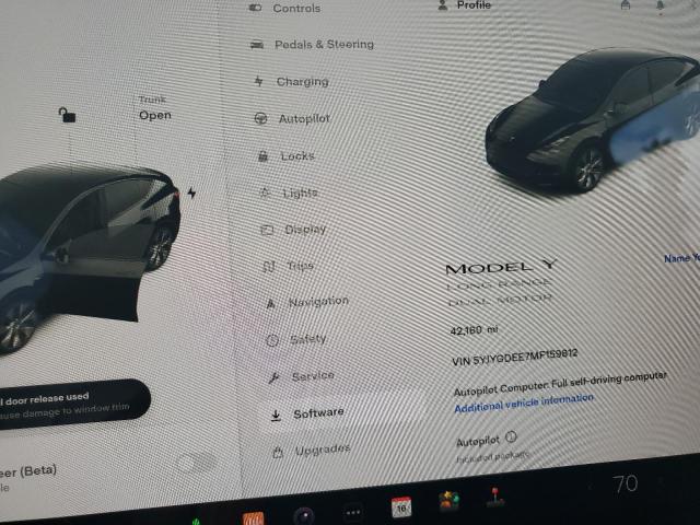 5YJYGDEE7MF159812 Tesla Model Y