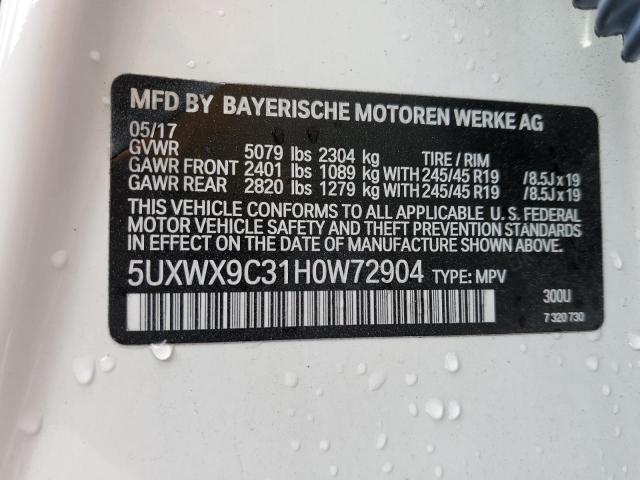 5UXWX9C31H0W72904 BMW X3 Xdrive28i