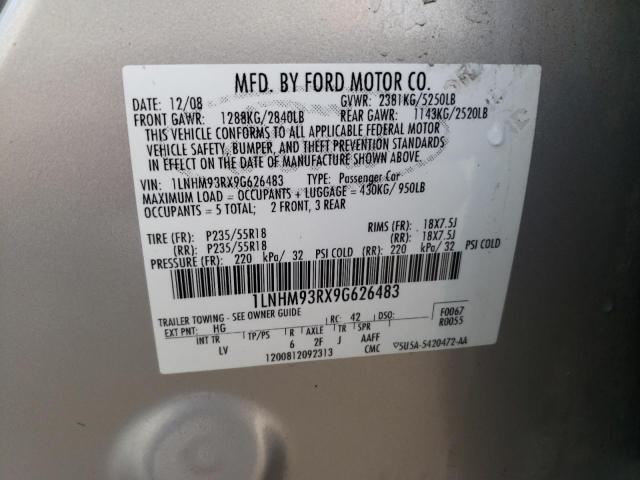 1LNHM93RX9G626483 Lincoln MKS