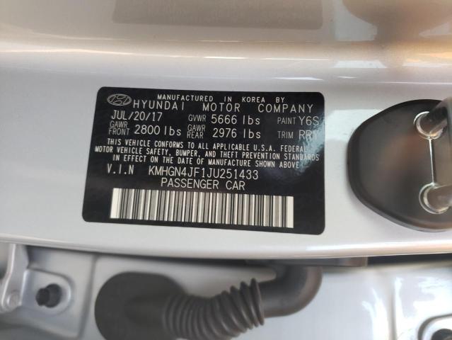 2018 GENESIS G80 ULTIMA KMHGN4JF1JU251433