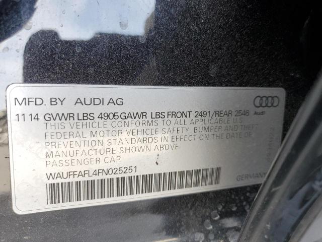 VIN WAUFFAFL4FN025251 2015 Audi A4, Premium Plus no.12