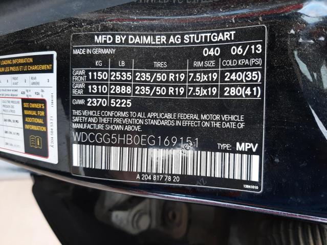 WDCGG5HB0EG169151 Mercedes-Benz GLK 350