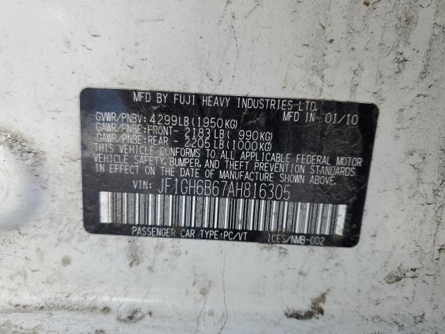 JF1GH6B67AH816305 Subaru Impreza 2.5i Premium