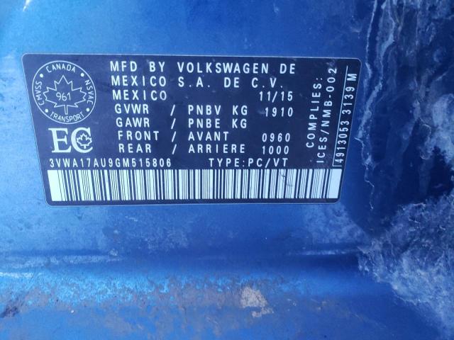 2016 VOLKSWAGEN GOLF SPORT - 3VWA17AU9GM515806
