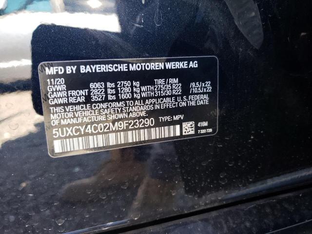 2021 BMW X6 SDRIVE 5UXCY4C02M9F23290