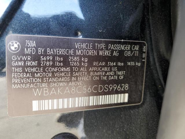 WBAKA8C56CDS99628 BMW 750 I