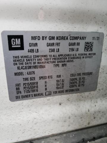 2022 BUICK ENCORE PRE - KL4CJESM1NB510564