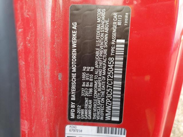 WMWZP3C57CT250458 Mini Cooper