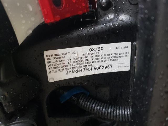 2020 YAMAHA XSR900 JYARN47E5LA002967