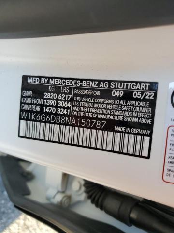 2022 MERCEDES-BENZ S 500 4MAT - W1K6G6DB8NA150787