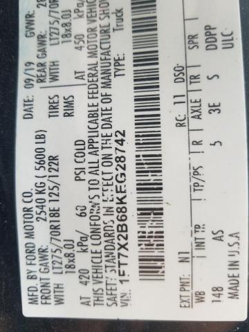 2019 FORD F250 SUPER 1FT7X2B68KEG28742