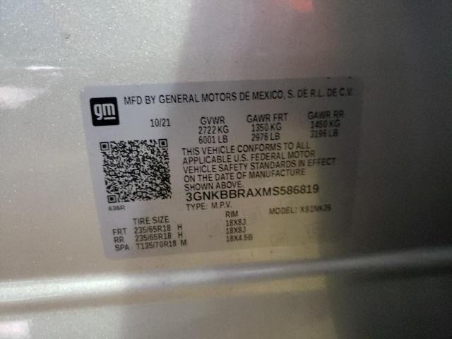 2021 CHEVROLET BLAZER 1LT - 3GNKBBRAXMS586819