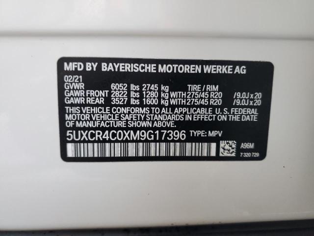 5UXCR4C0XM9G17396 BMW X5 Sdrive 40i