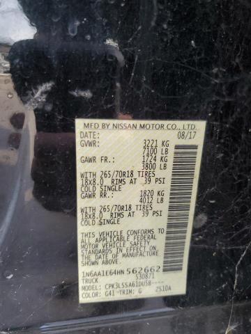 2017 NISSAN TITAN SV - 1N6AA1E64HN562662