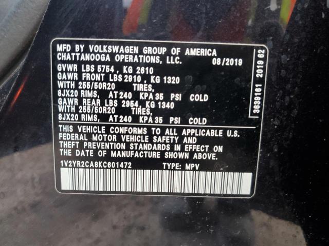 2019 VOLKSWAGEN ATLAS SE - 1V2YR2CA8KC601472