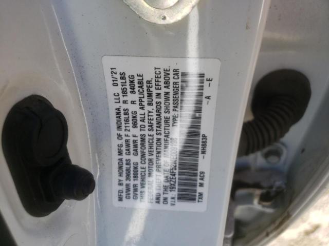 2021 HONDA INSIGHT EX - 19XZE4F52ME009198