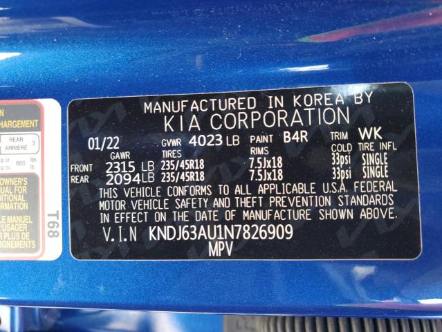 2022 KIA SOUL GT LI - KNDJ63AU1N7826909