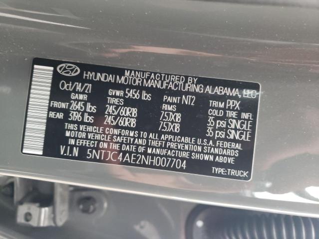 2022 HYUNDAI SANTA CRUZ - 5NTJC4AE2NH007704
