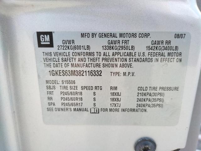 1GKES63M382116332 GMC Envoy Denali
