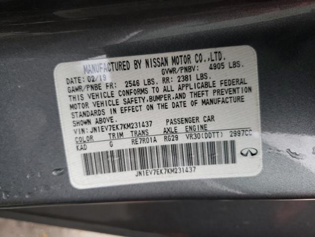 2019 INFINITI Q60 PURE JN1EV7EK7KM231437
