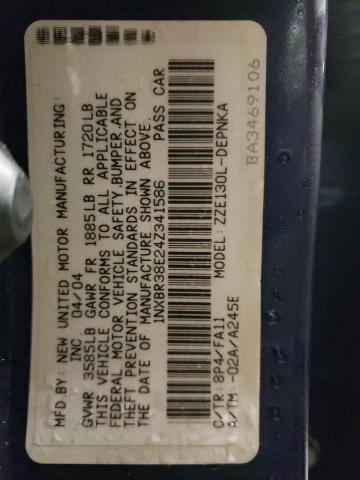 2004 TOYOTA COROLLA CE 1NXBR38E24Z341586