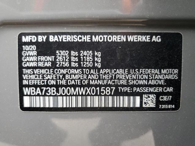2021 BMW 540 XI - WBA73BJ00MWX01587